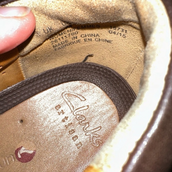 Clarks Unstructured Slip On Loafers Shoes Women’s 9M Brown Leather Casual Shoes - Picture 10 of 10